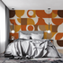 Tapeten Vintage Orange - tendance mur