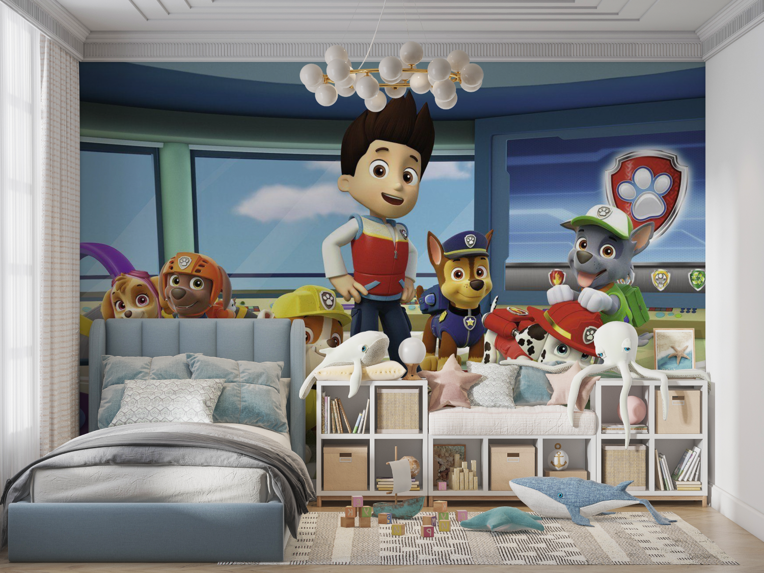 Papiermalerei mit Patrouille für Kinder mit Panoramablick auf Garcon