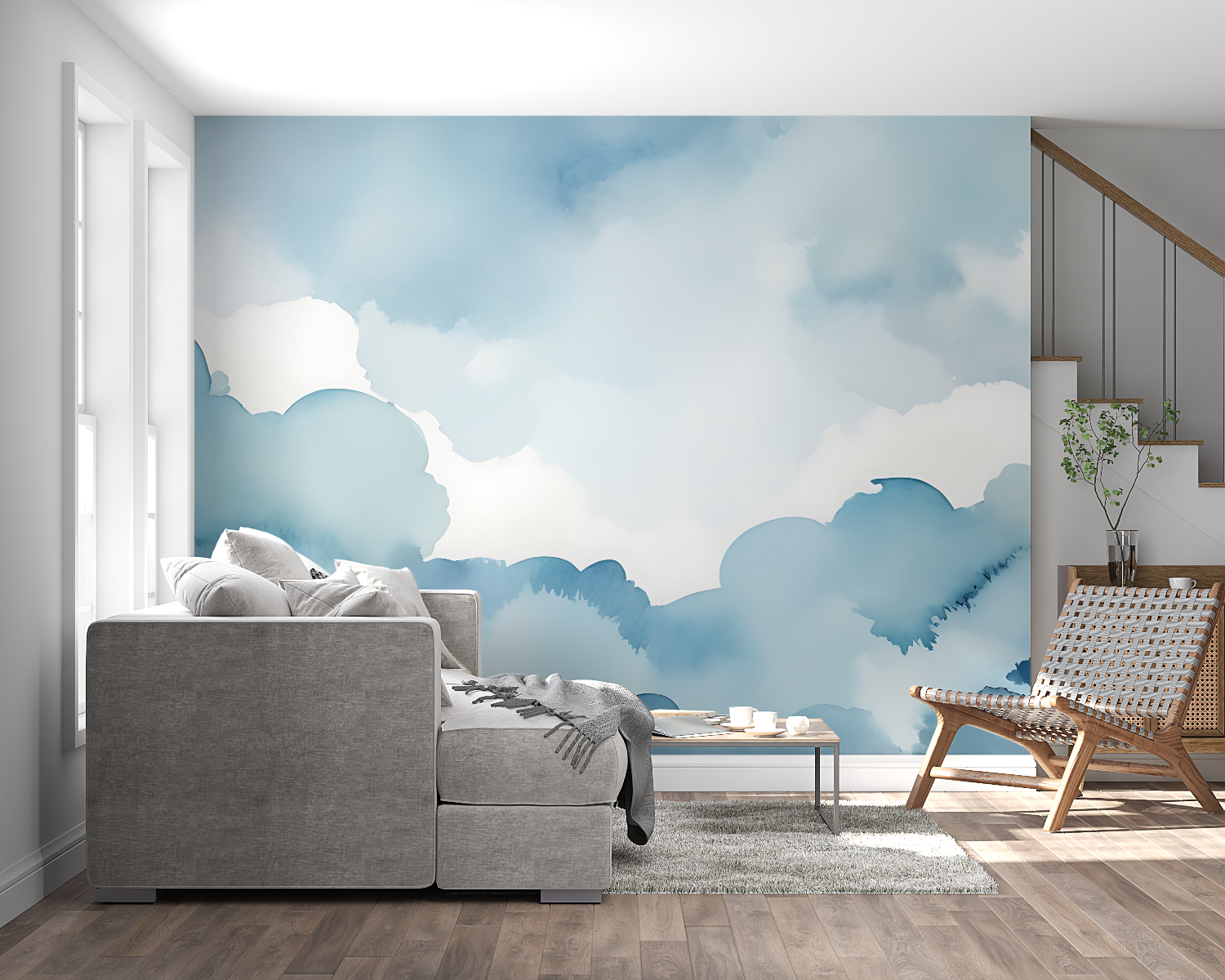 Blue Bathroom Wallpaper | Murals Wallpaper