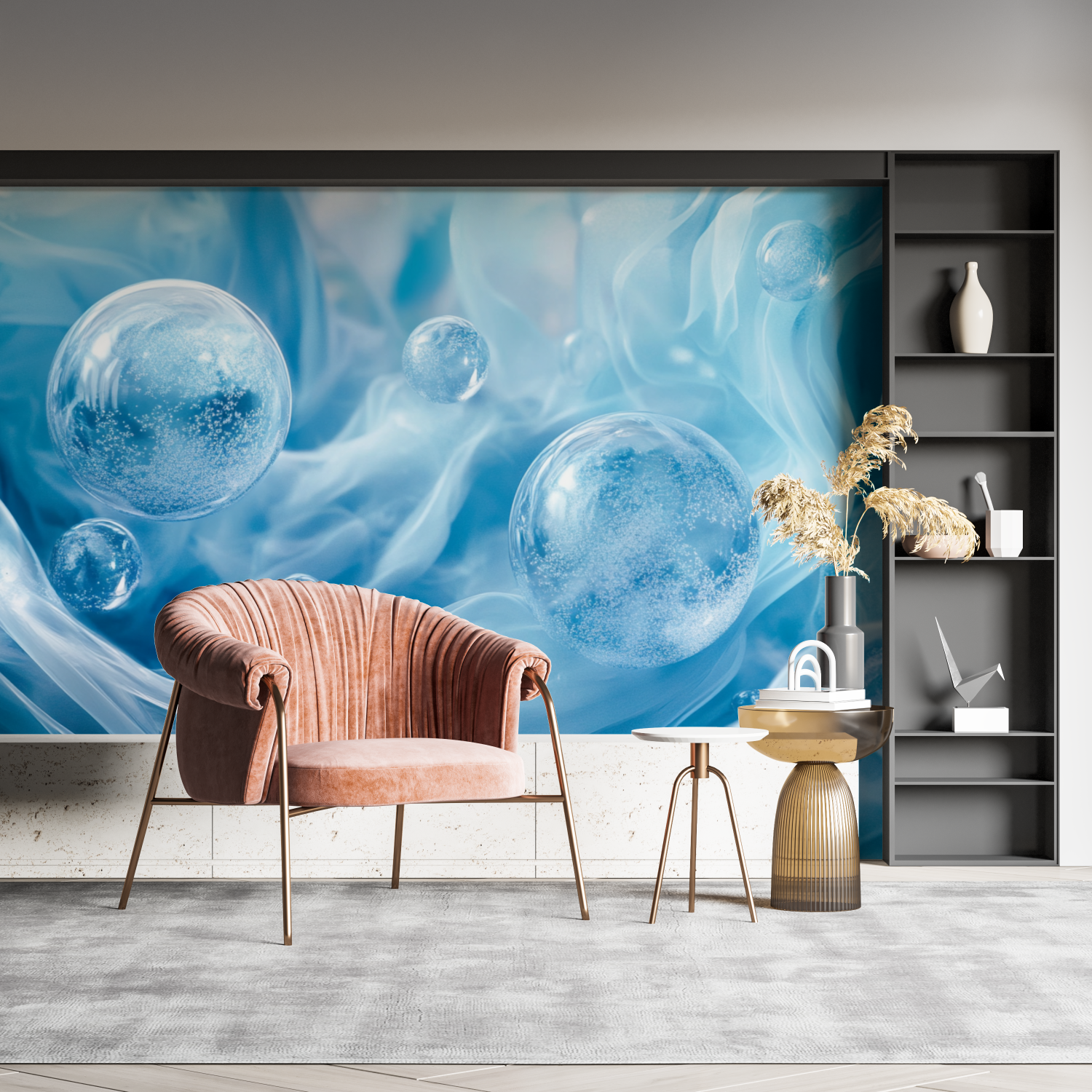 Abstract Fluid Watercolor Art Wallpaper Blue | Murals Wallpaper