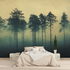 Watercolor Forest Wallpaper Wrapped in Mist | Murals Wallpaper