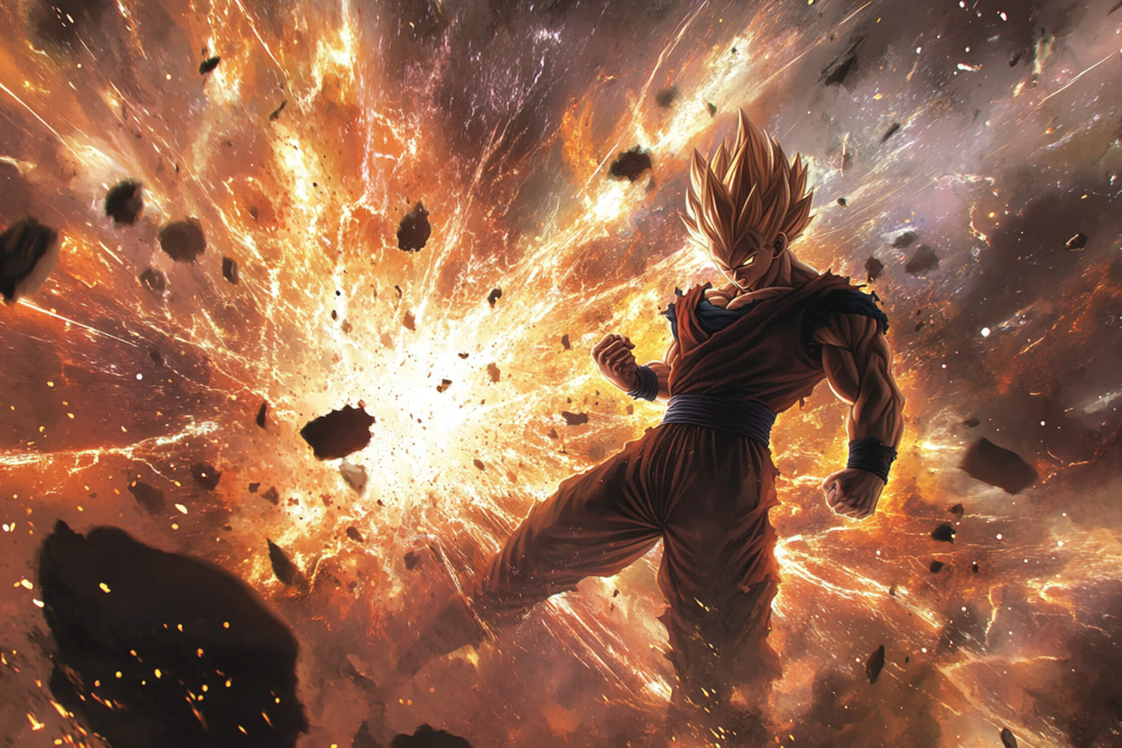 Vegeta Explosion Wallpaper | Murals Wallpaper