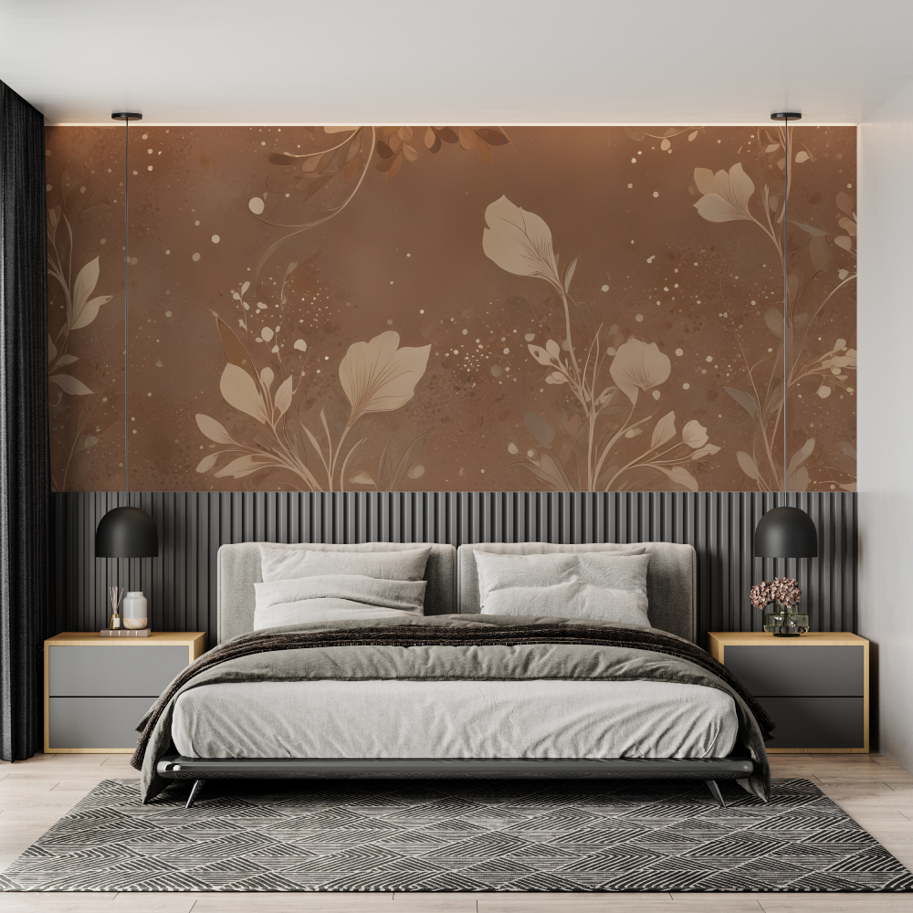 Dark Brown Cocooning Wallpaper | Murals Wallpaper