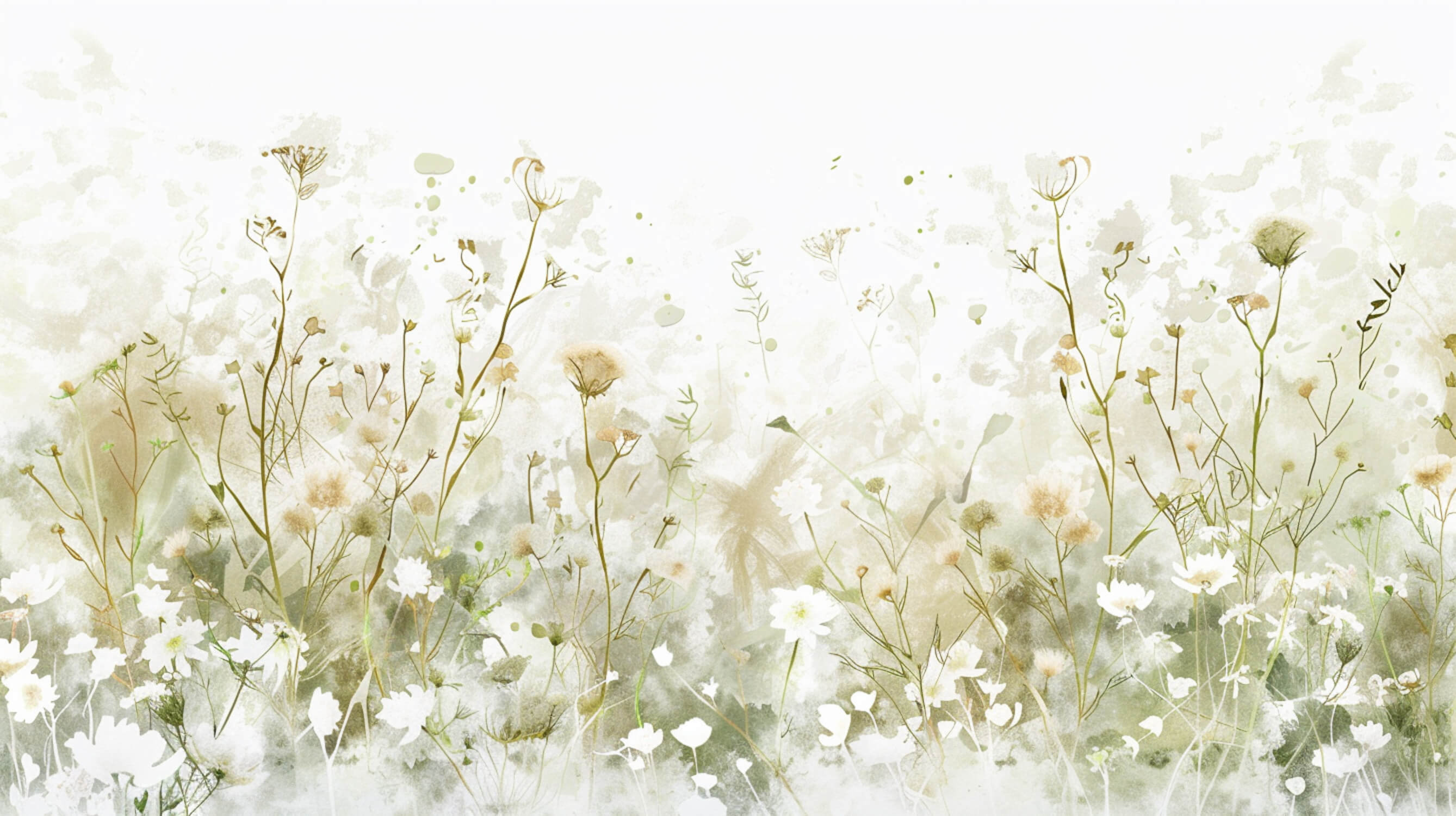 Watercolor Flowers Wallpaper | Murals Wallpaper