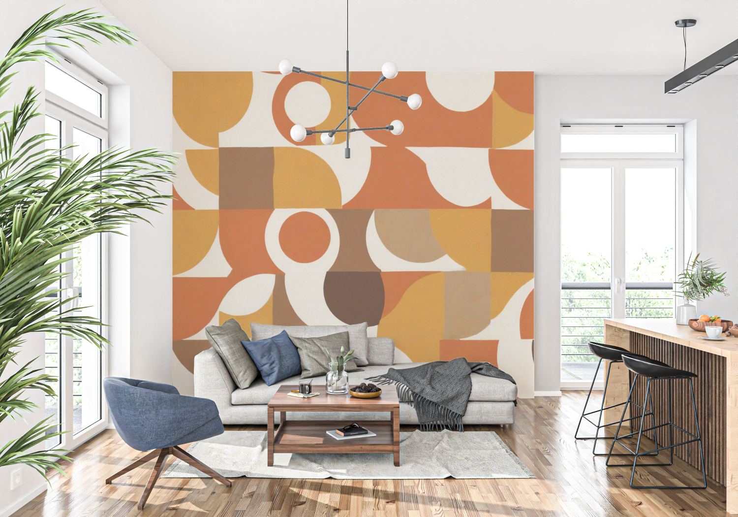 70s Orange Wallpaper | Murals Wallpaper