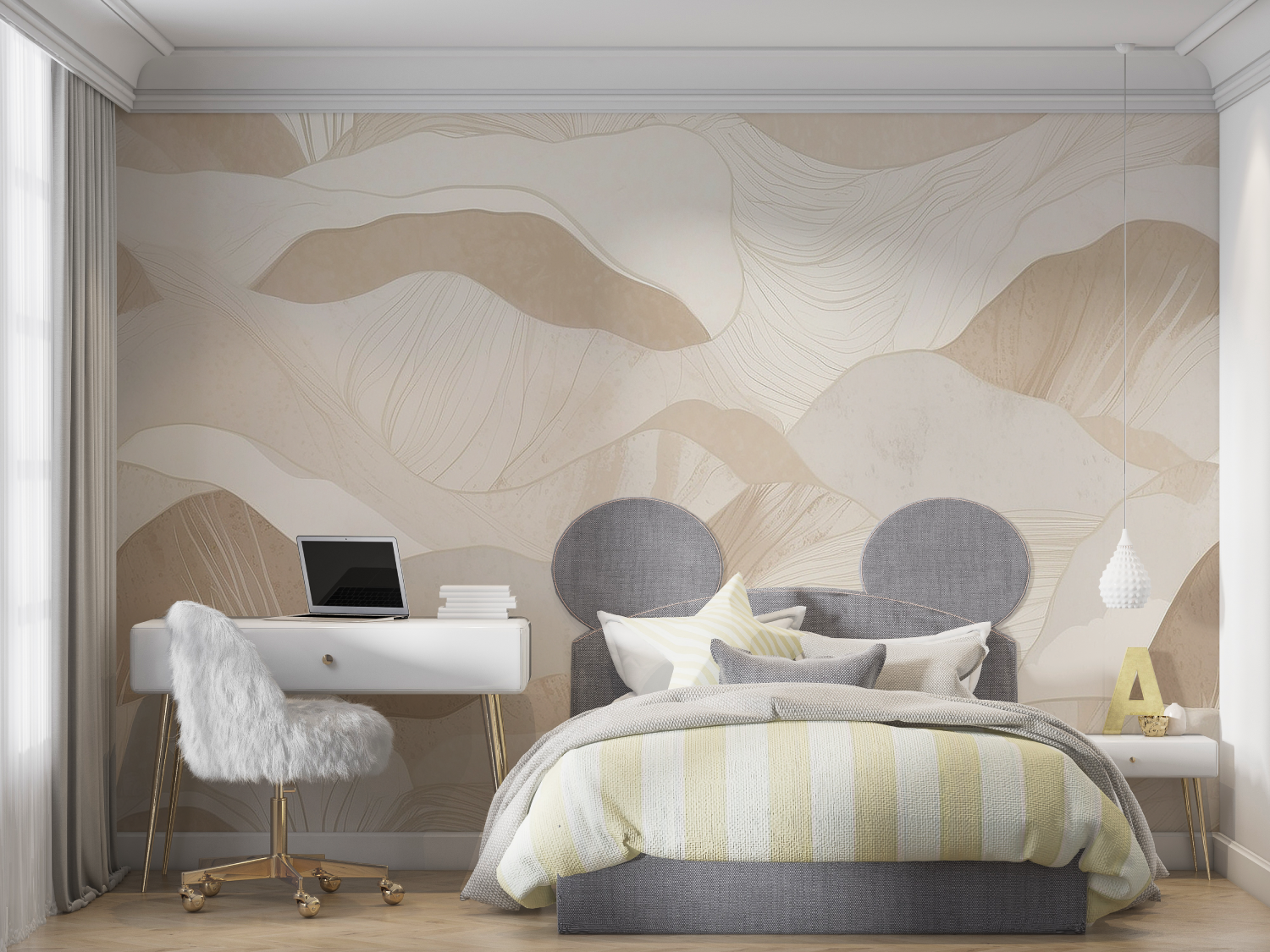 Beige Design Kids Wallpaper | Murals Wallpaper