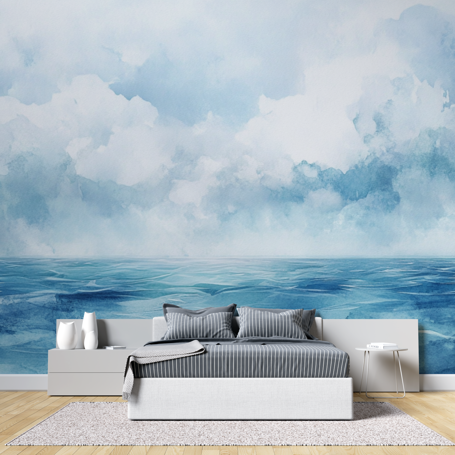 Watercolor Marine Landscape Wallpaper | Murals Wallpaper