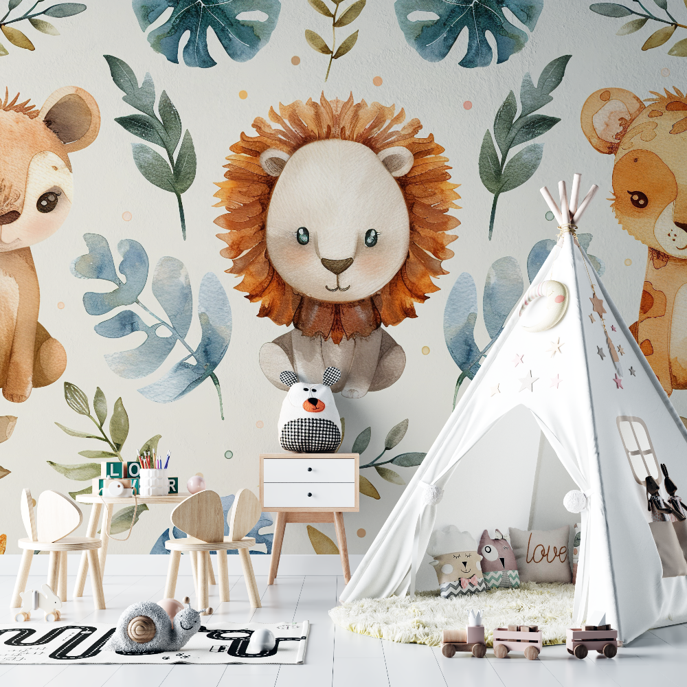 Scandinavian Lion Wallpaper | Murals Wallpaper