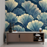 Art Deco Blue Shell Wallpaper | Murals Wallpaper