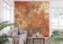 Terracotta Wallpaper with Metallic Gold Highlights | Murals Wallpaper