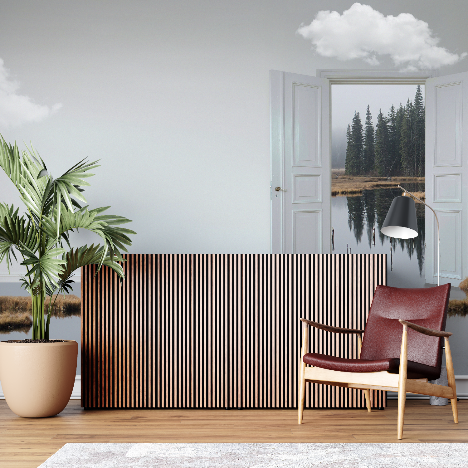 3D Wall Mural Door Trompe L'Oeil | Murals Wallpaper