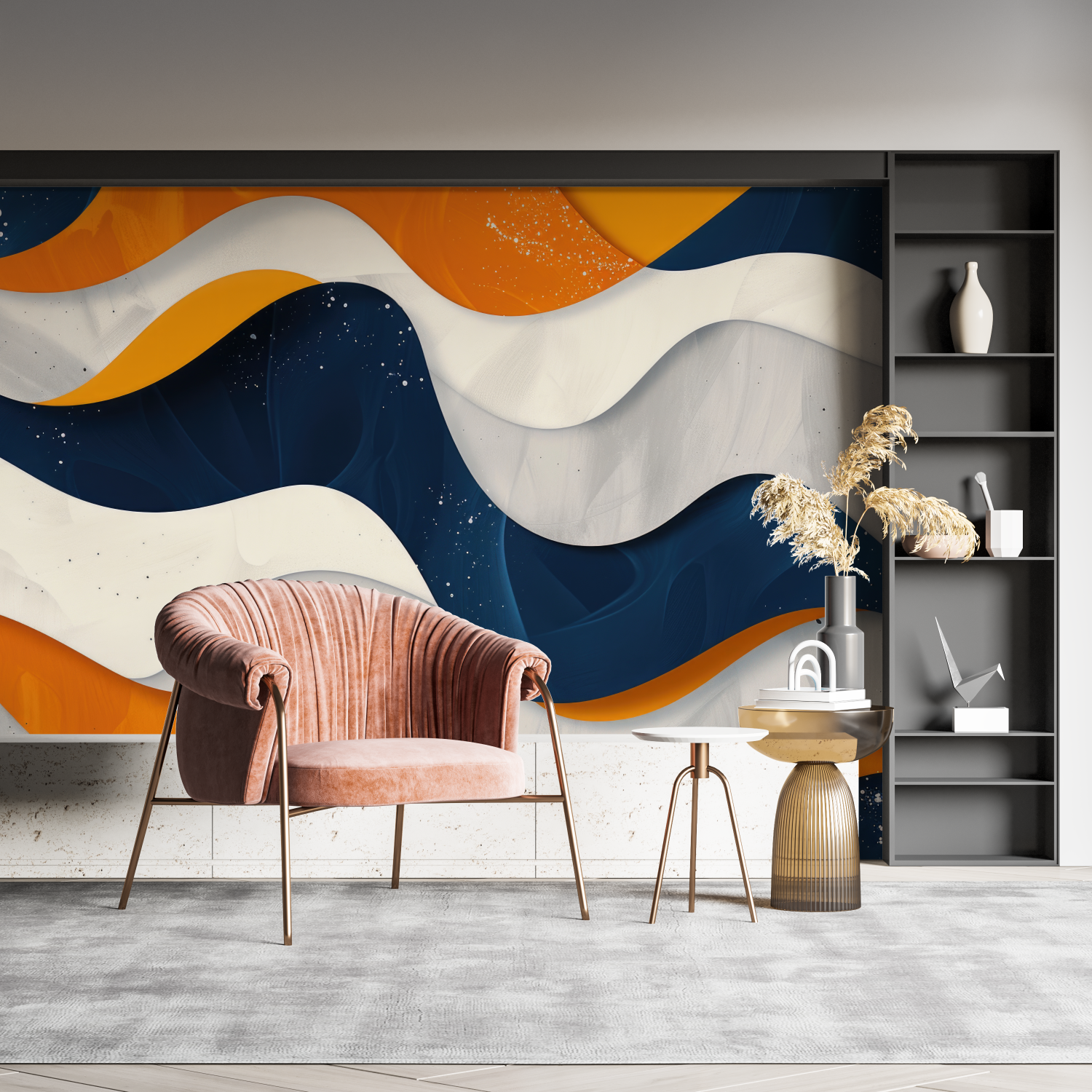 Blue Orange Wallpaper | Murals Wallpaper
