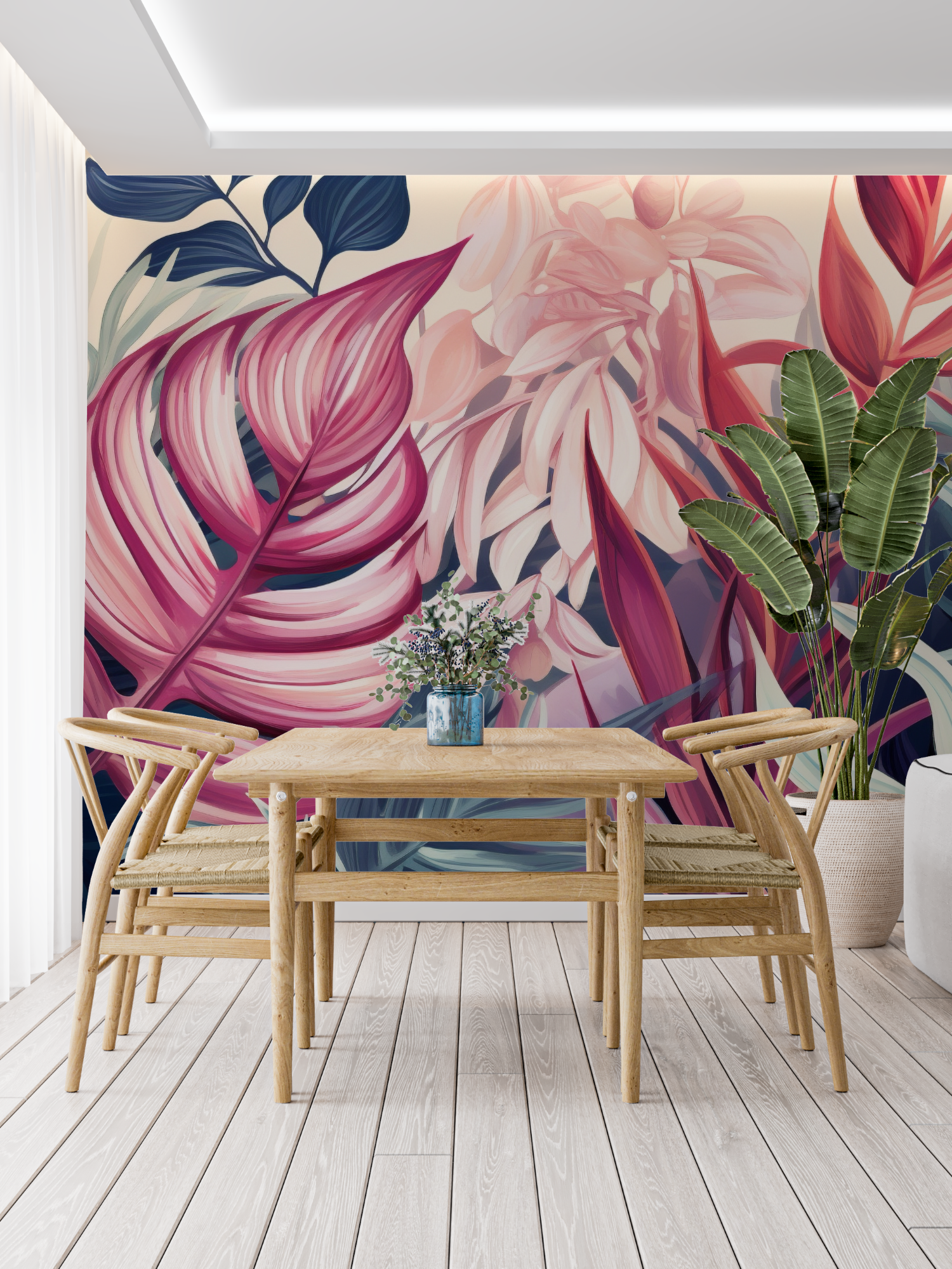Green and Pink Wallpaper | Murals Wallpaper
