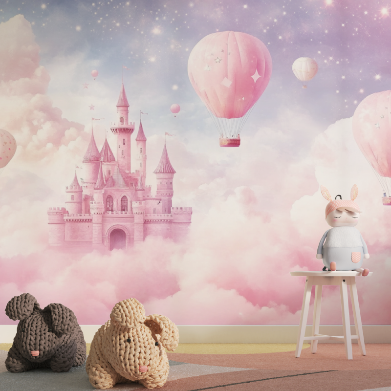 Rose Castle Wallpaper for Girls' Room | Murals Wallpaper