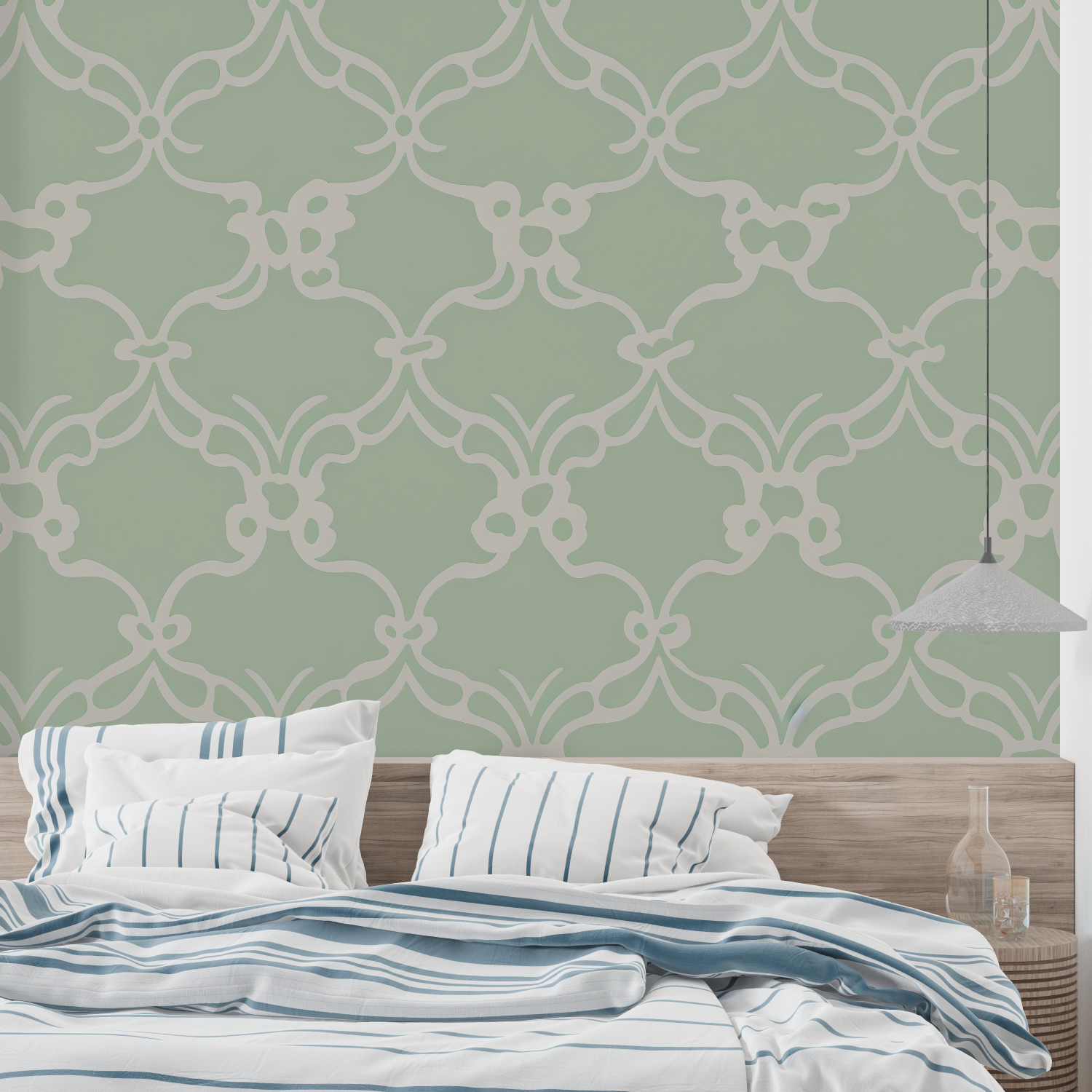 Baroque Green Wallpaper | Murals Wallpaper