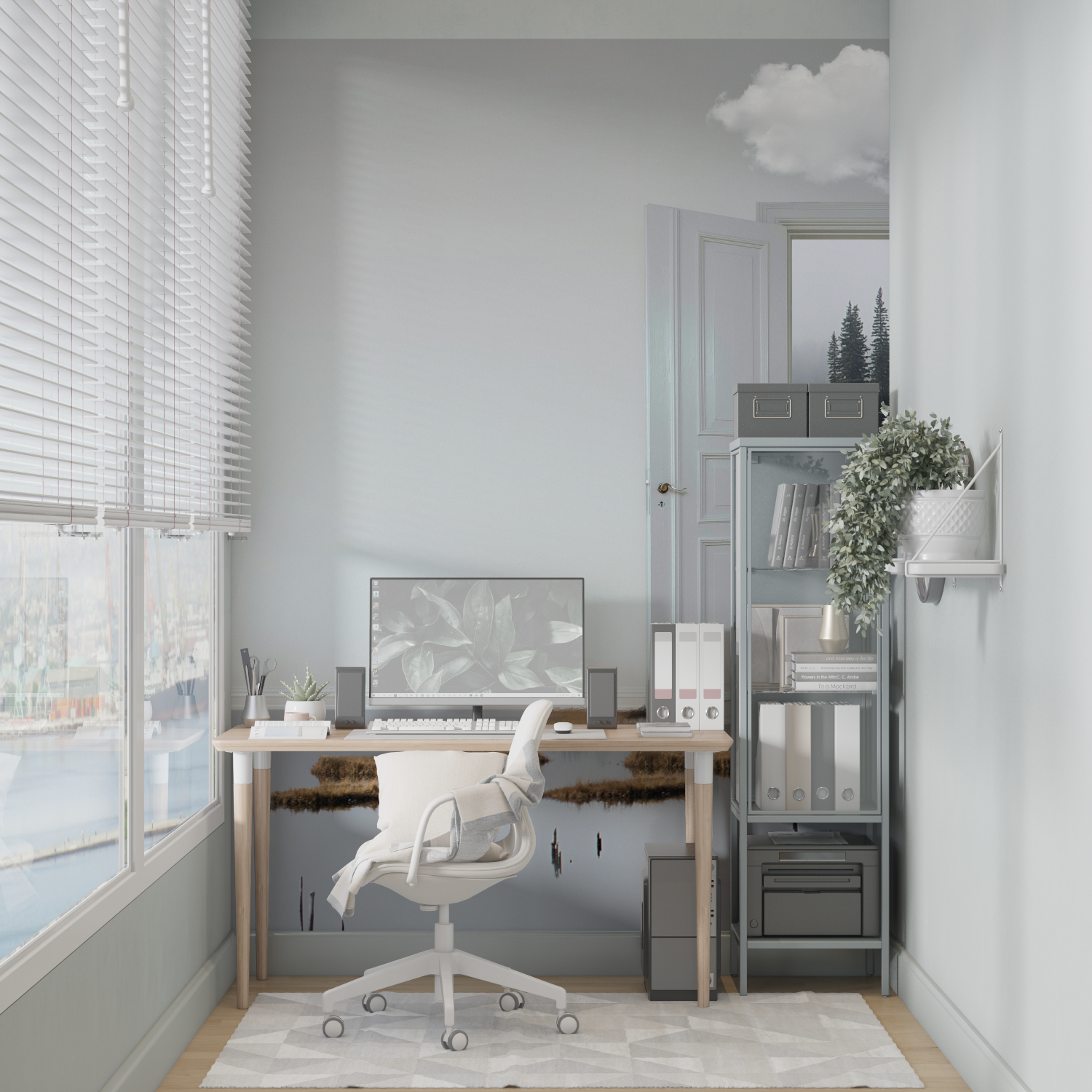 3D Wall Mural Door Trompe L'Oeil | Murals Wallpaper