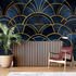Art Deco Blue Gold Wallpaper | Murals Wallpaper