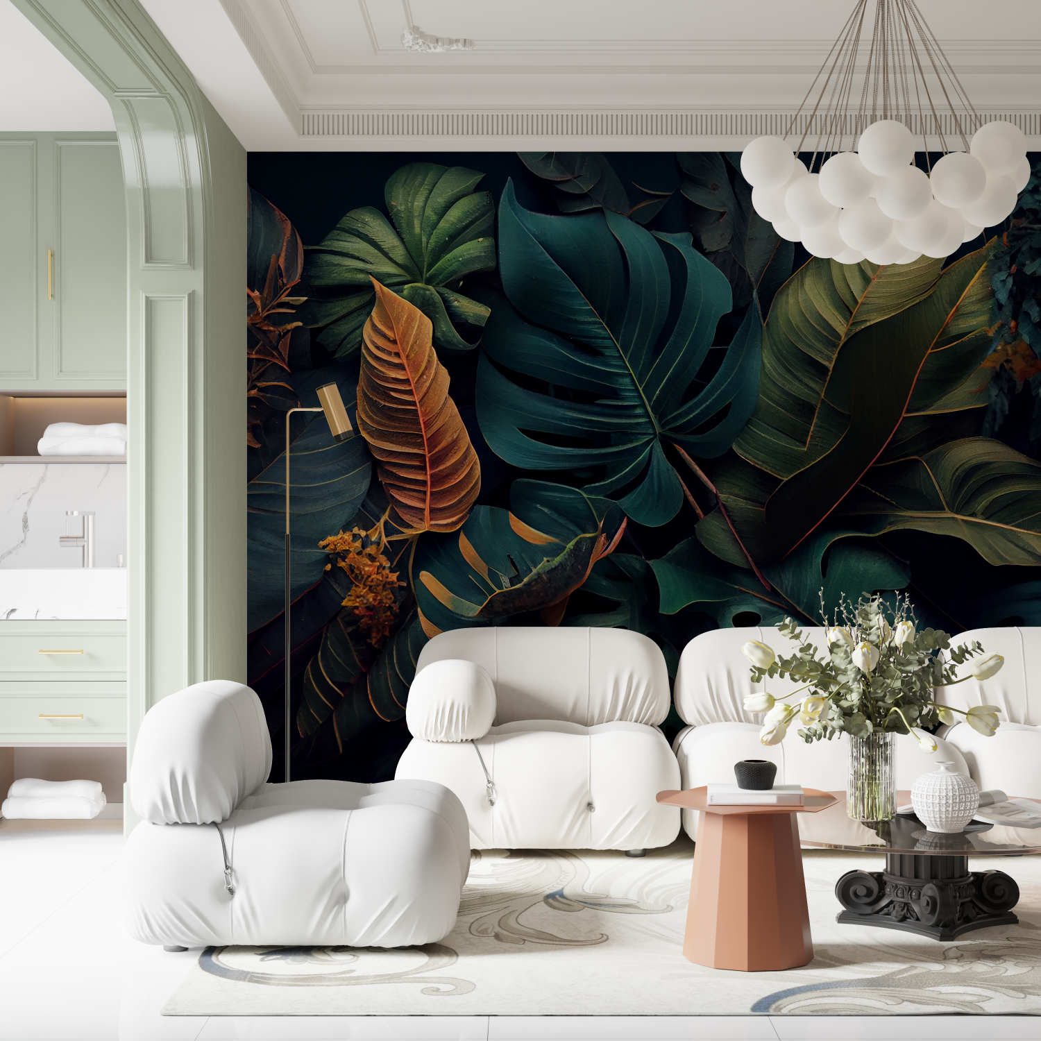 Dark Tropical Mural Wallpaper | Murals Wallpaper