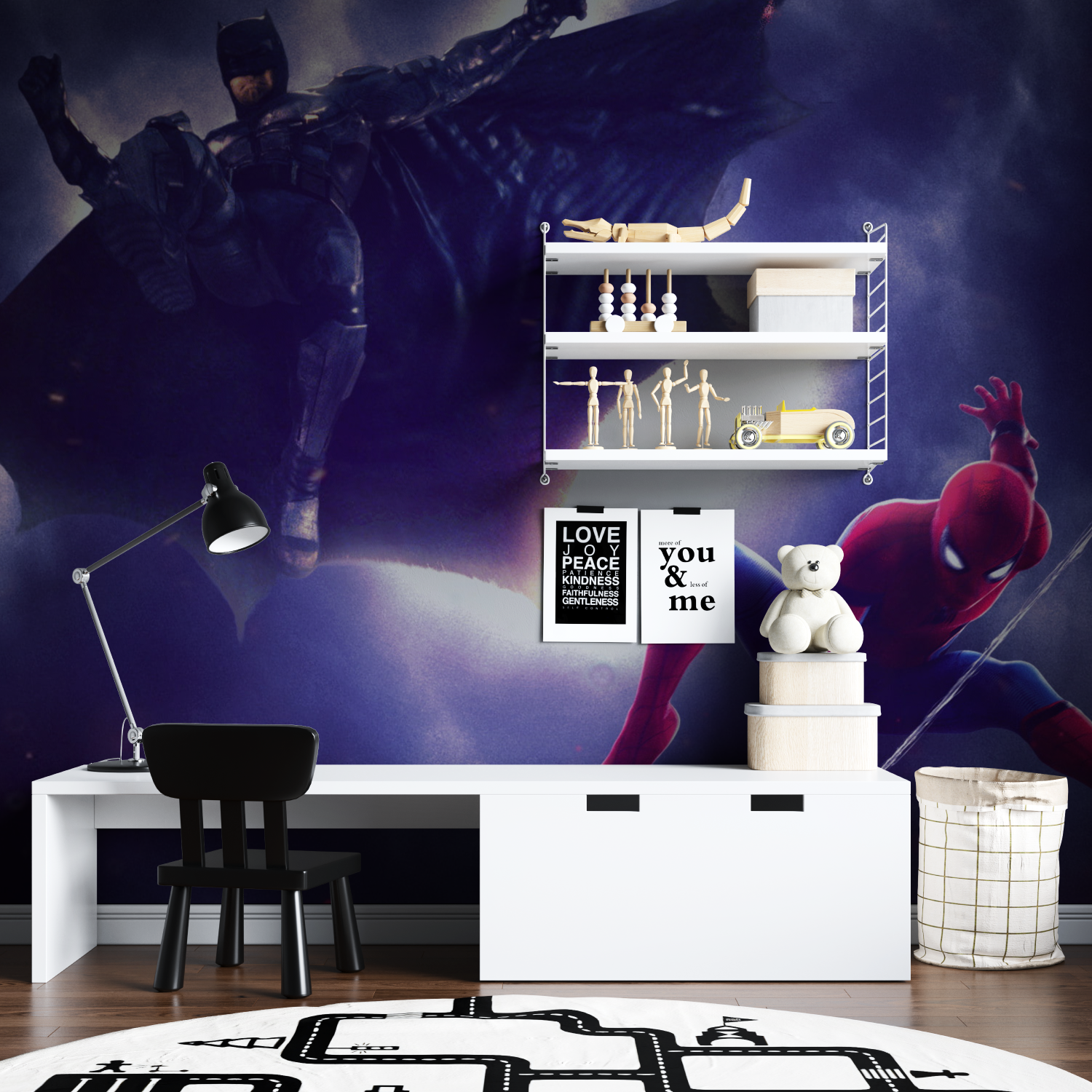 Spider-Man and Batman Wallpaper | Murals Wallpaper