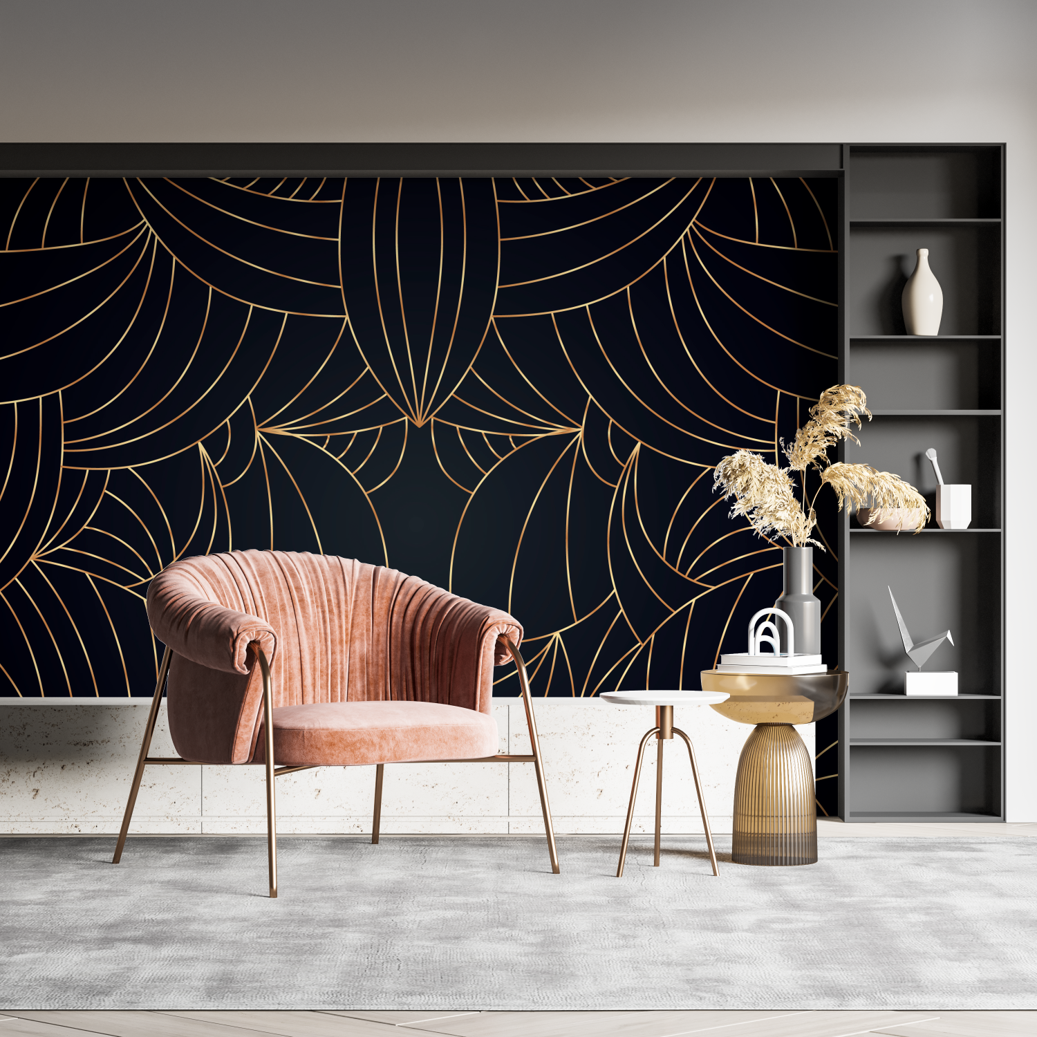 Black and Gold Art Deco Wallpaper | Murals Wallpaper