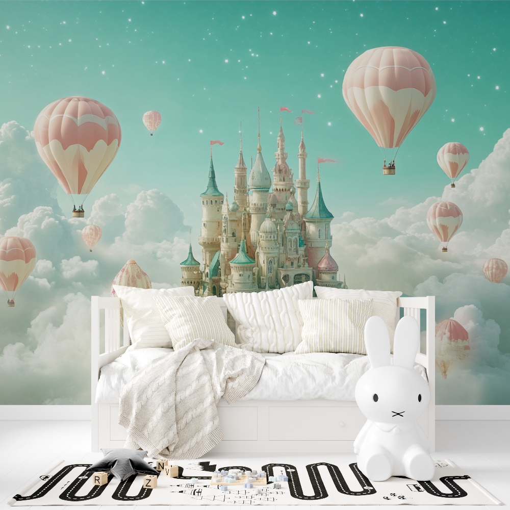 Princess Sky Green Wallpaper and Castle | Murals Wallpaper