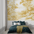 Yellow Toile Wallpaper | Murals Wallpaper