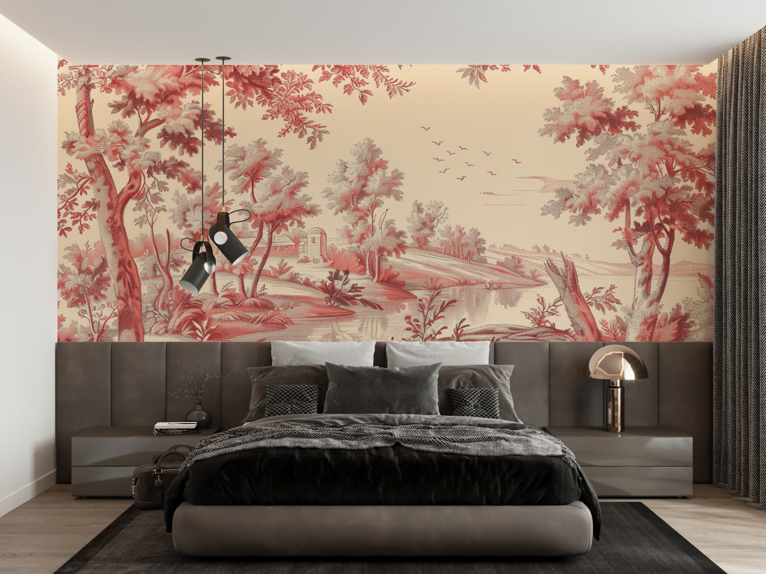 Papier Peint Toile De Jouy Artistique - Tapisserie