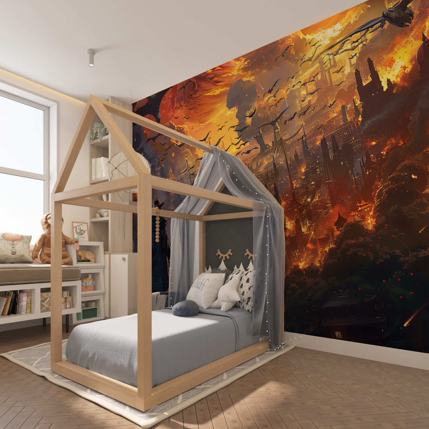 Anime Fire Kingdom Wallpaper | Murals Wallpaper