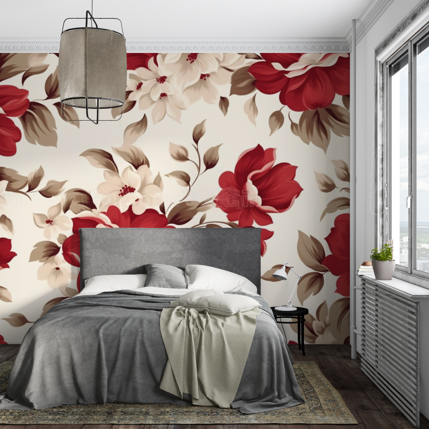 Red Flower Wallpaper | Murals Wallpaper