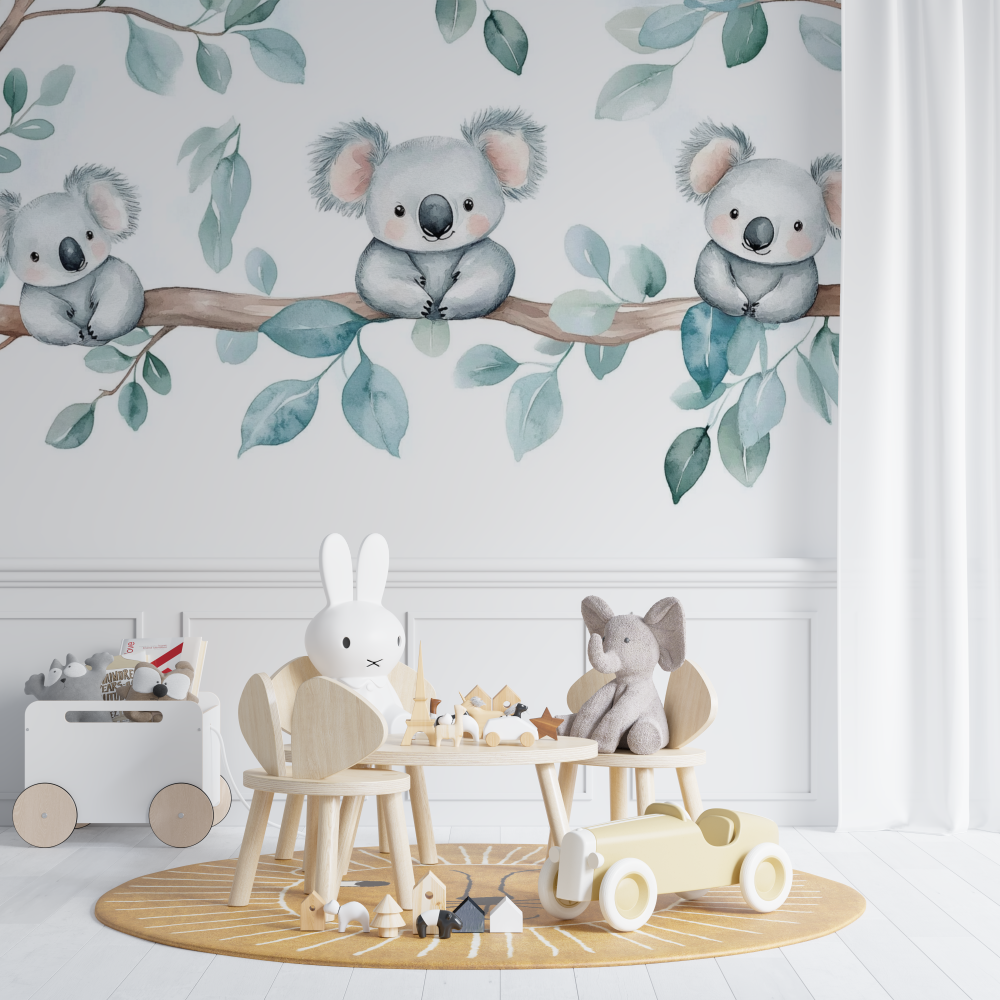 Pastel Koala Cocoon Wallpaper | Murals Wallpaper