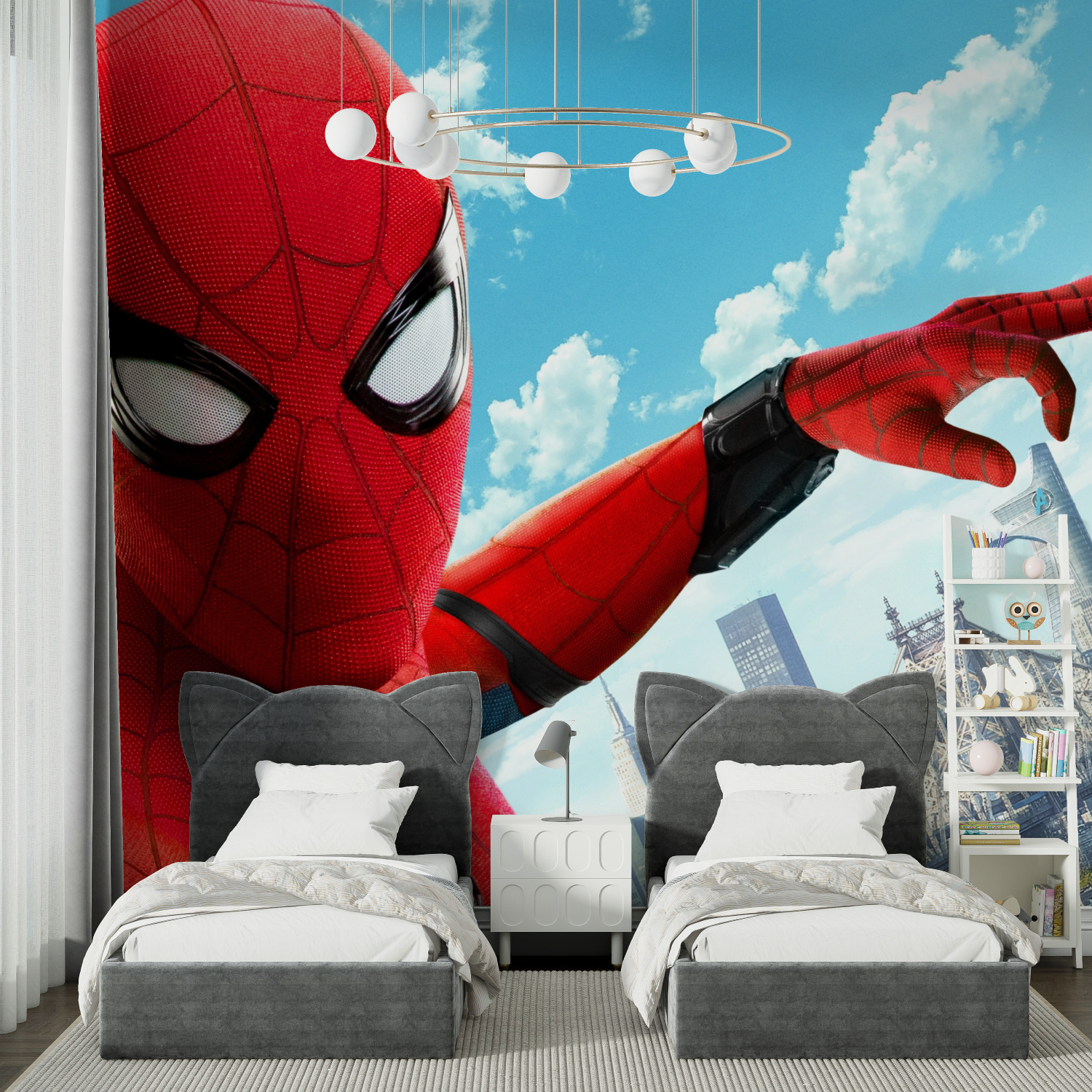 3D Spider-Man Trompe L'Oeil Wallpaper | Murals Wallpaper