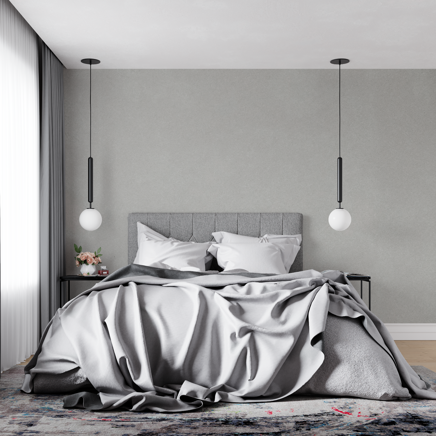 Light Gray Wallpaper for Living Room | Murals Wallpaper