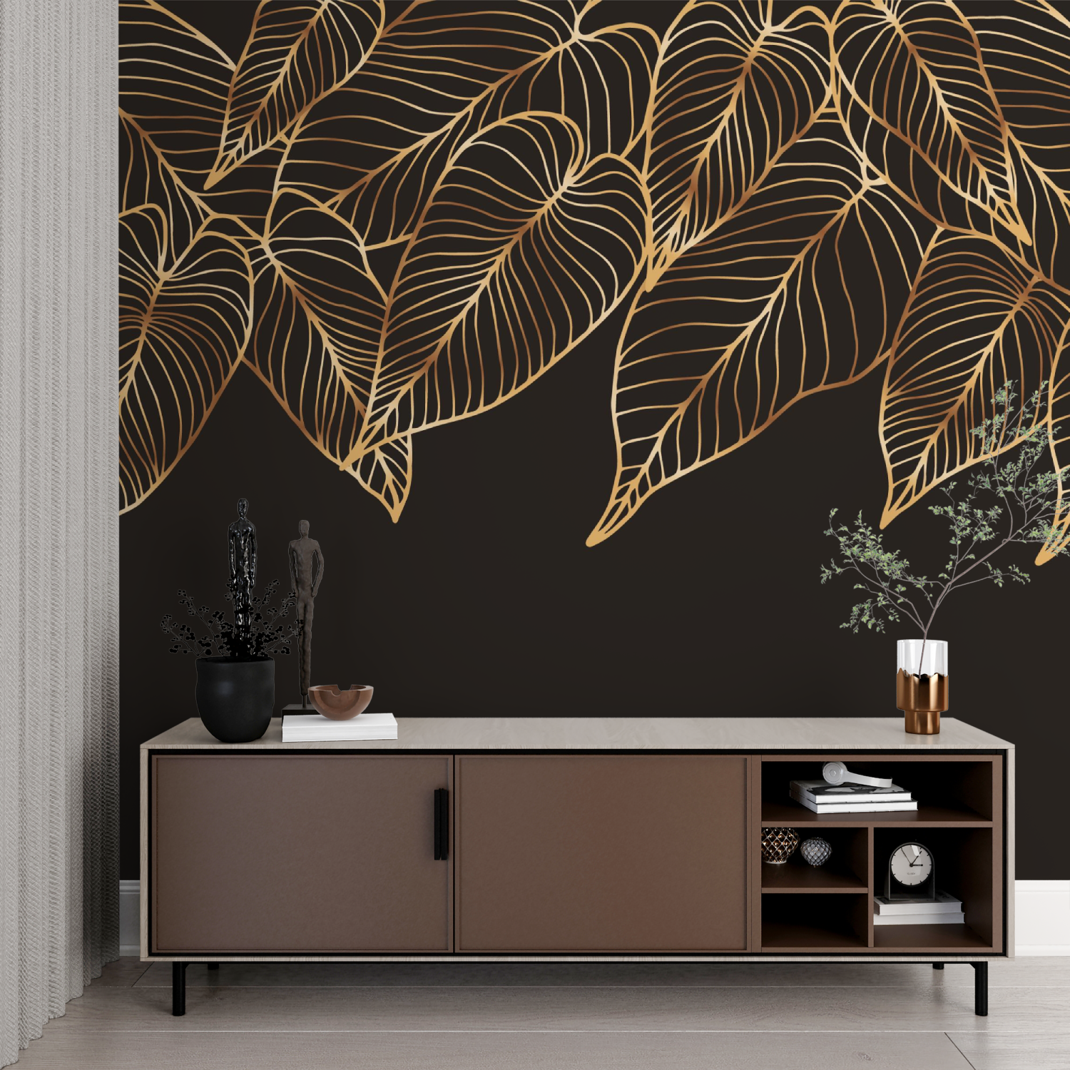 Black and Brown Wallpaper | Murals Wallpaper