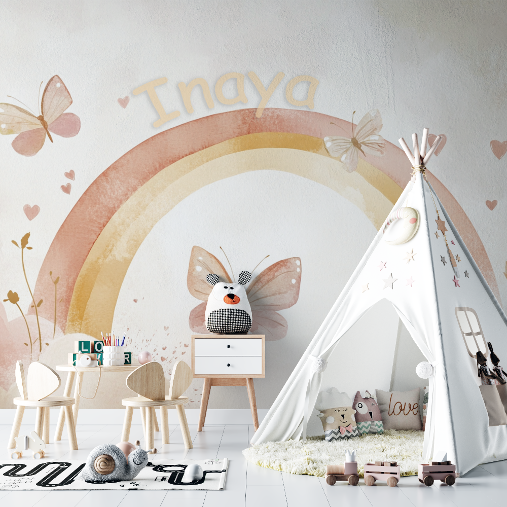 Fototapete Name Terrakotta Babyzimmer