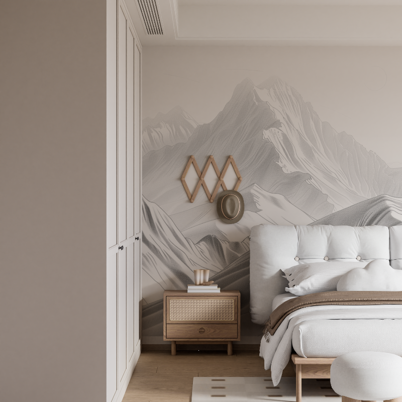 Mountain Graphic Style Restaurant Wallpaper | Murals Wallpaper