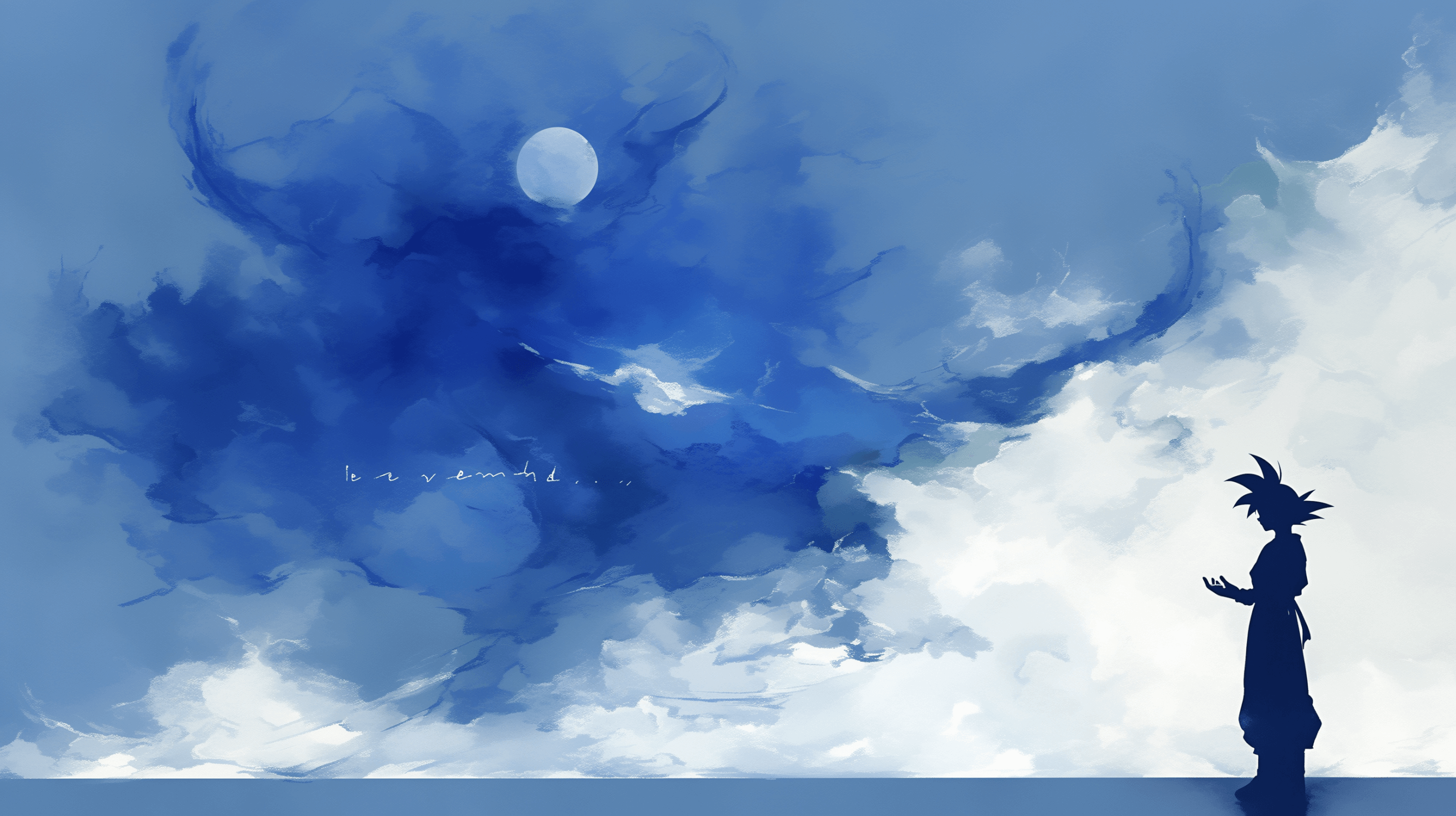 DBZ Blue Wallpaper | Murals Wallpaper