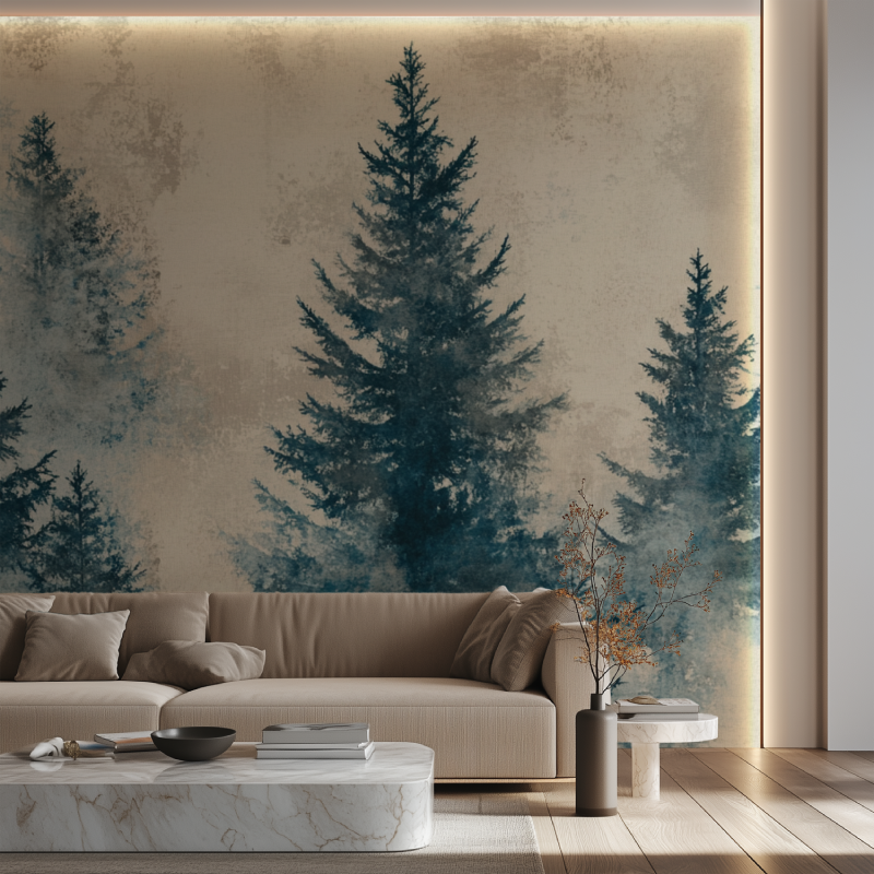 Duck Blue Tree Wallpaper | Murals Wallpaper