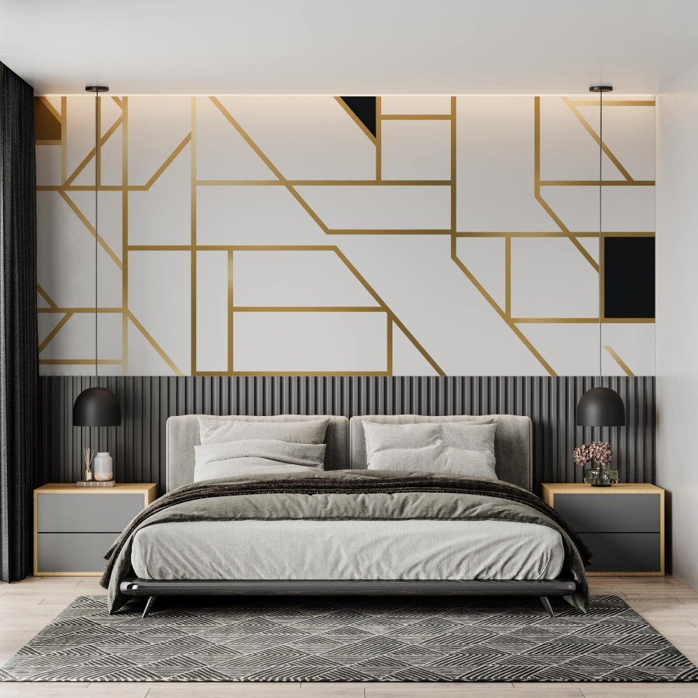 Gold Wallpaper Living Room | Murals Wallpaper
