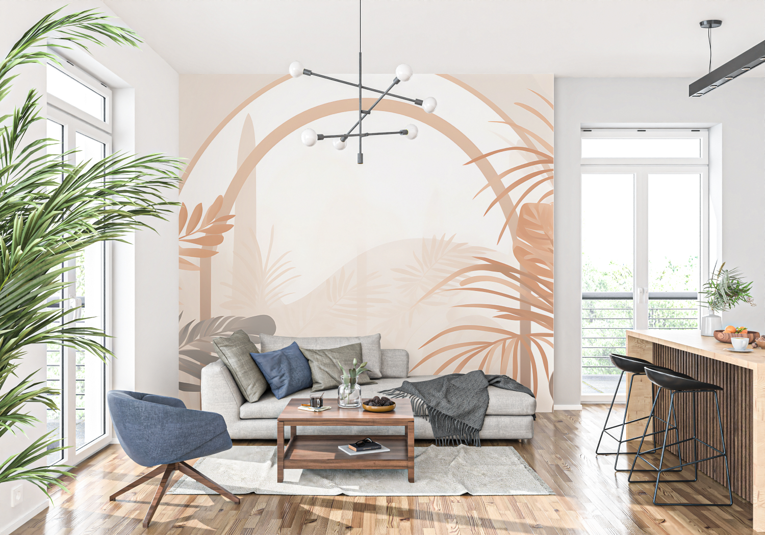 Terracotta Jungle Wallpaper | Murals Wallpaper