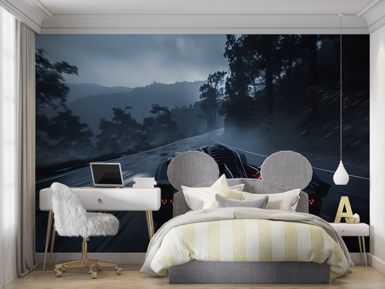 3D Wallpaper for Adult Bedroom Car Tuning | Murals Wallpaper