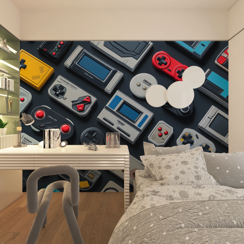 Retro Gamer Wallpaper for Boys | Murals Wallpaper