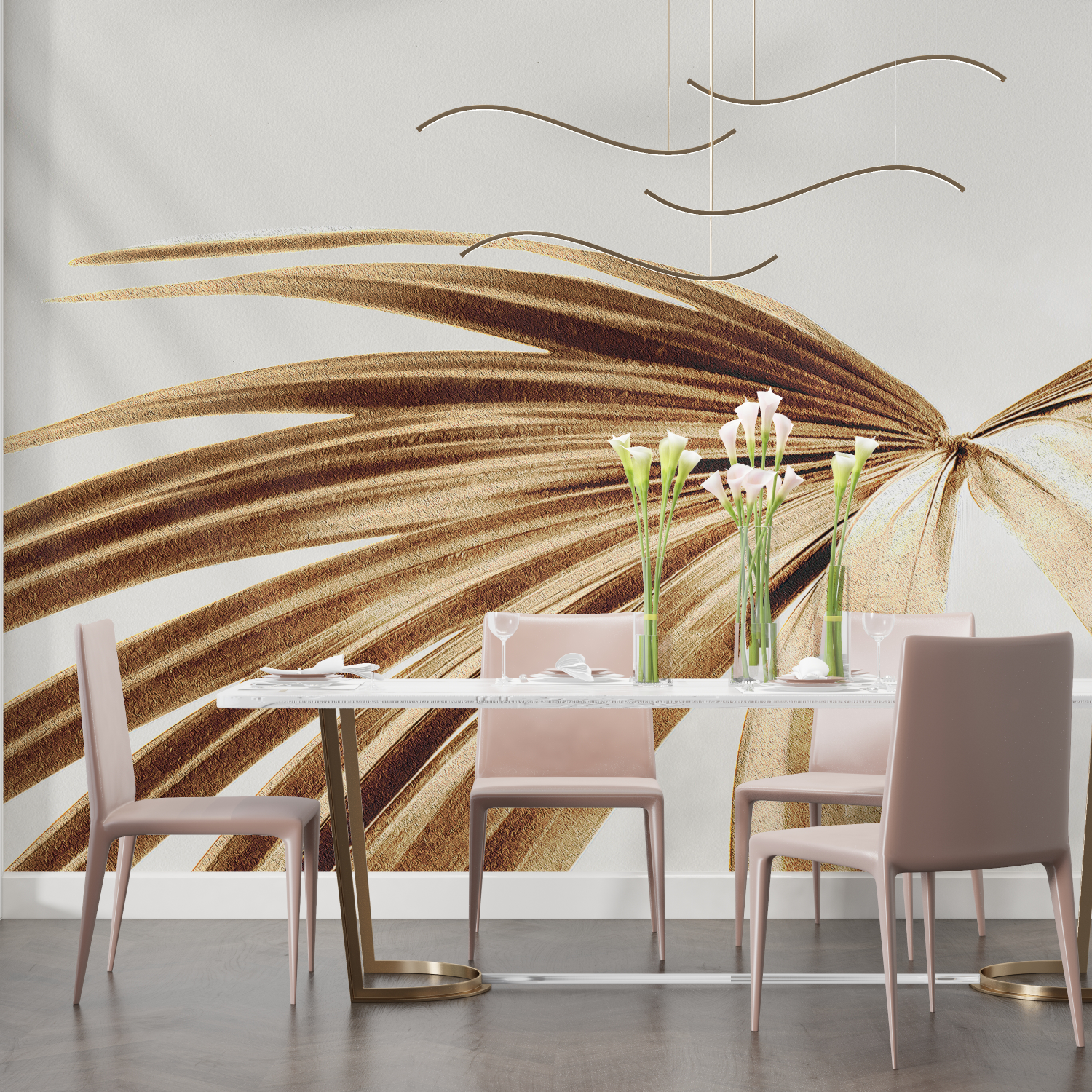 Beige and Gold Wallpaper | Murals Wallpaper