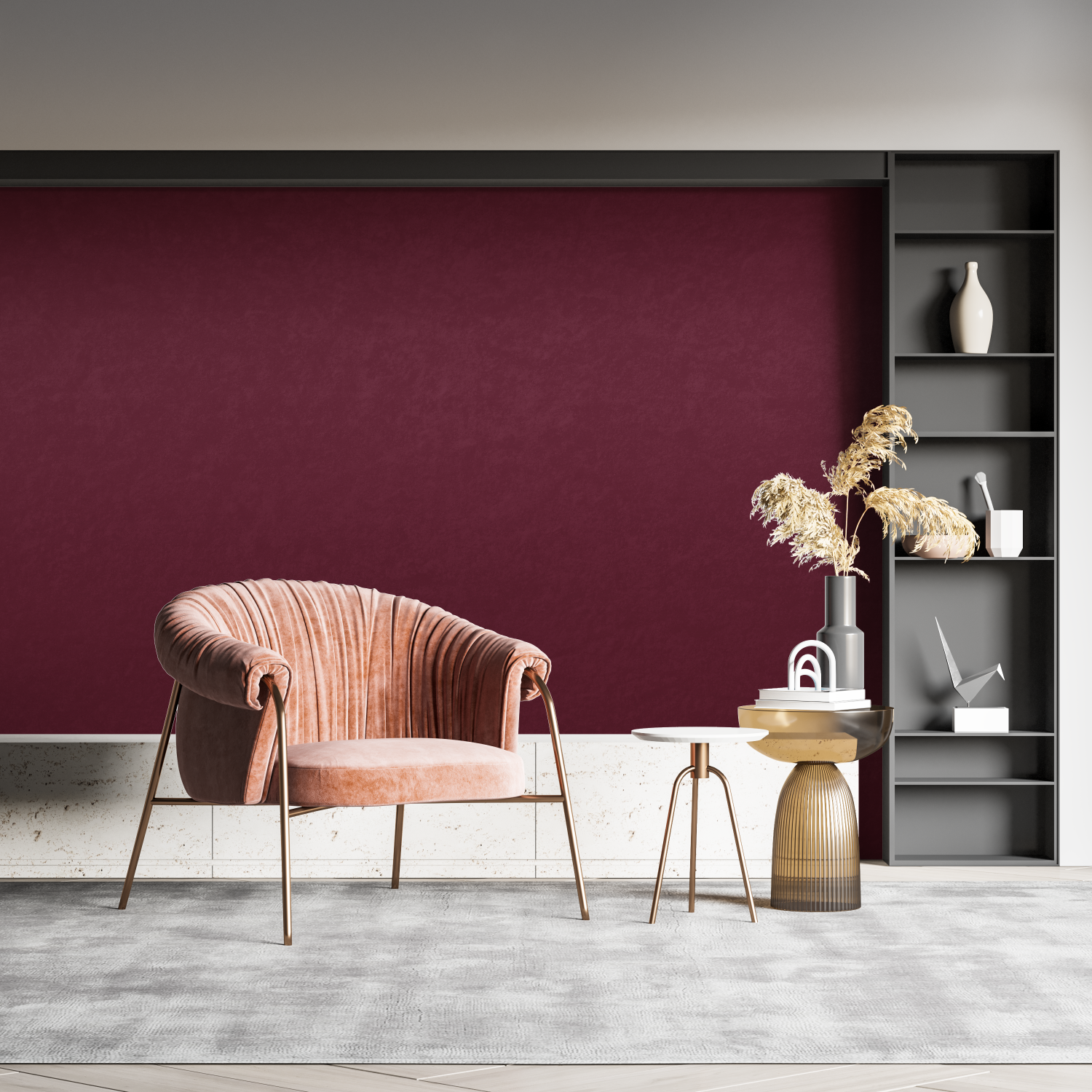 Red Non-Woven Wallpaper | Murals Wallpaper