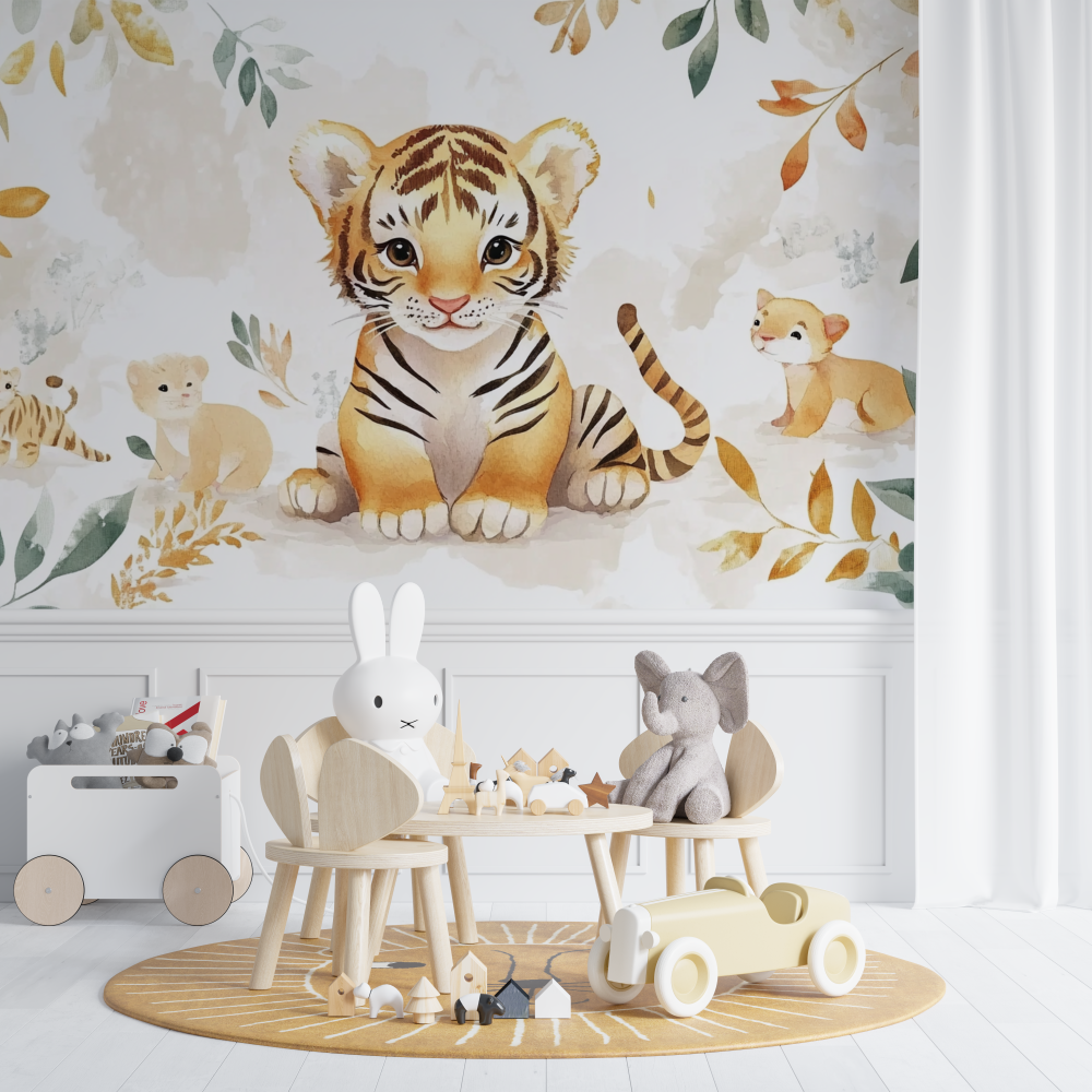 Tiger and Forest Animals Wallpaper | Murals Wallpaper