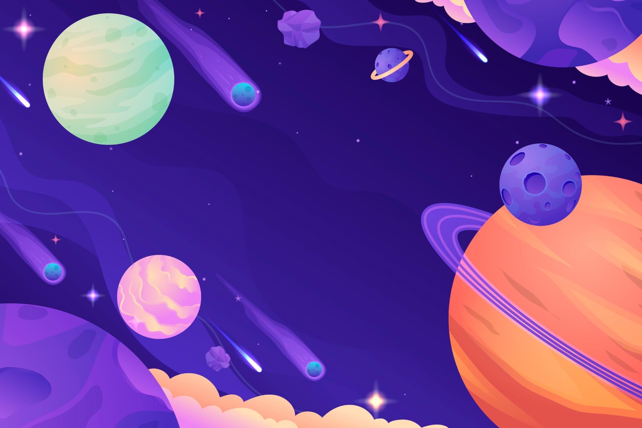 Asteroid Space Wallpaper | Murals Wallpaper