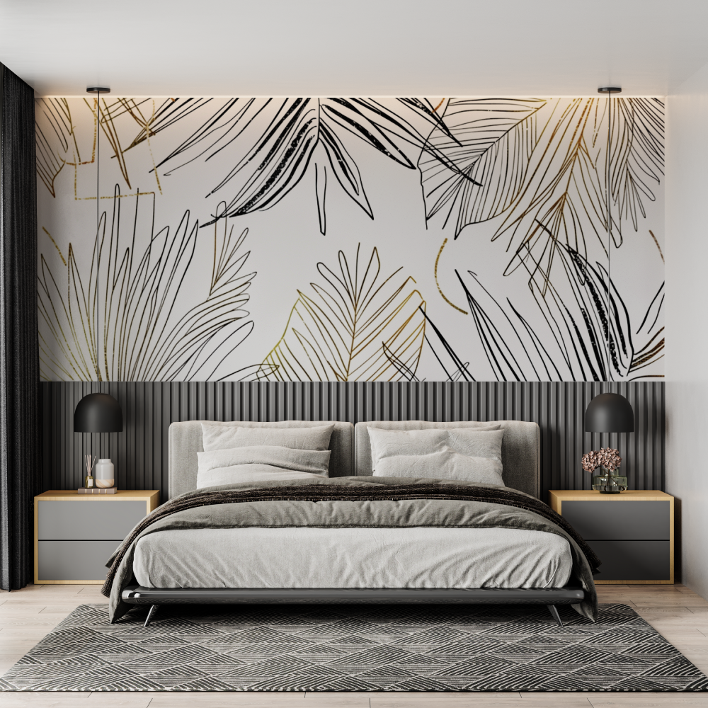 Tapetengemälde mit Panoramablick auf die Linie ...das Zimmer für Erwachsene ist tendenziell