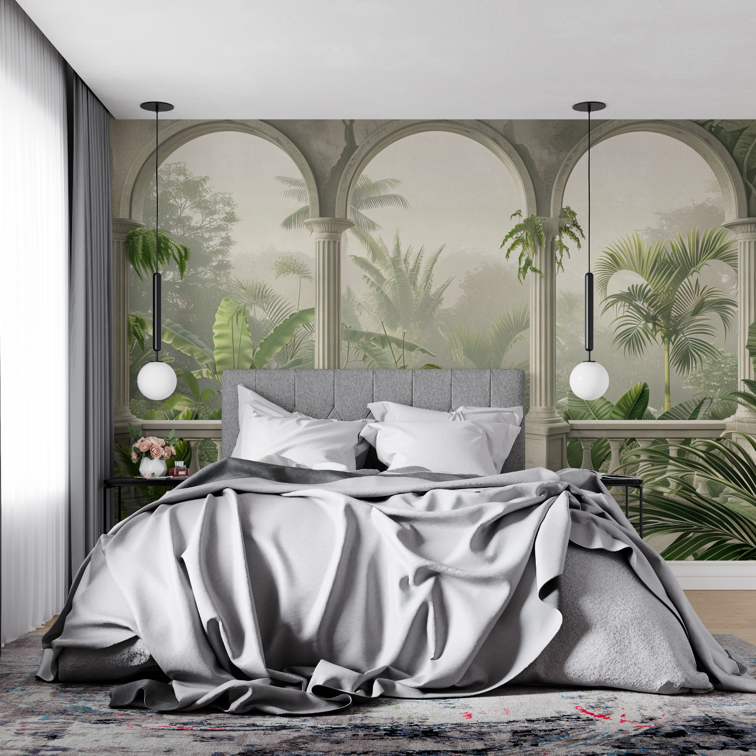 3D Trompe L'Oeil Wallpaper for Bedroom | Murals Wallpaper