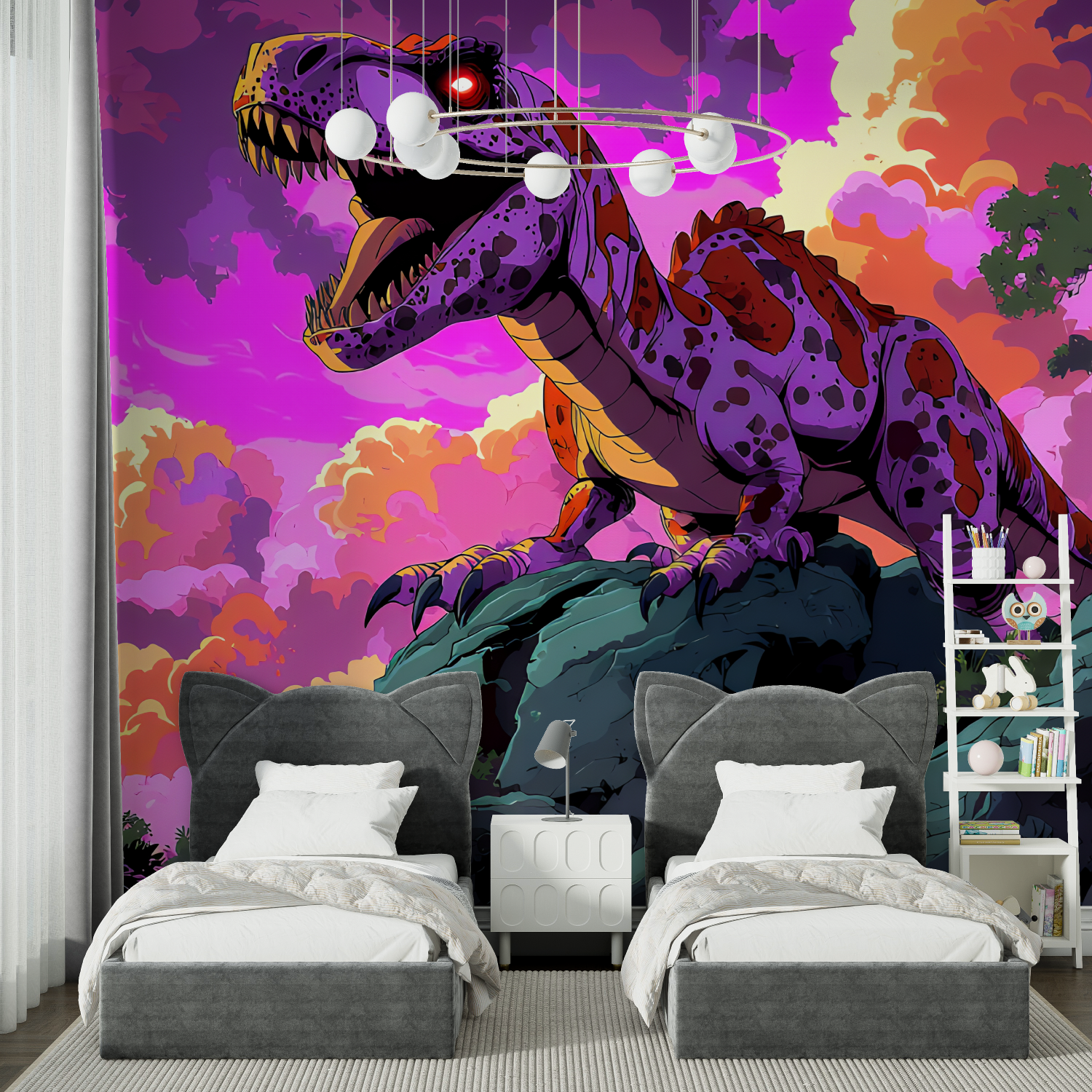 Cyberpunk Dinosaur Wallpaper | Murals Wallpaper