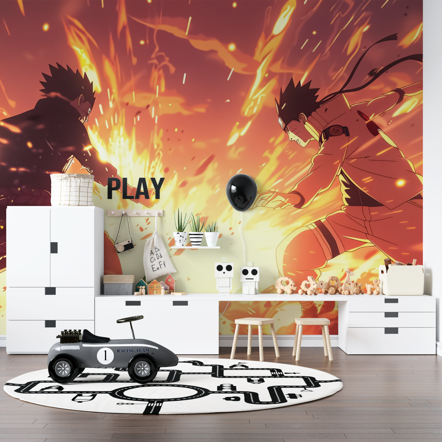 Explosive Combat Anime Wallpaper | Murals Wallpaper