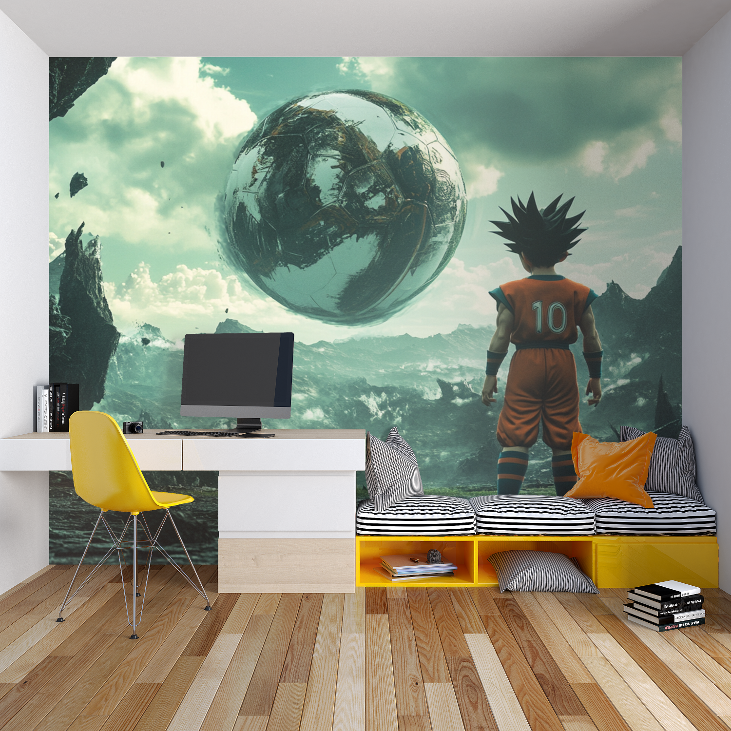Tapeten Dbz Ballon de Foot – Zimmer mit Garçon-Beleuchtung